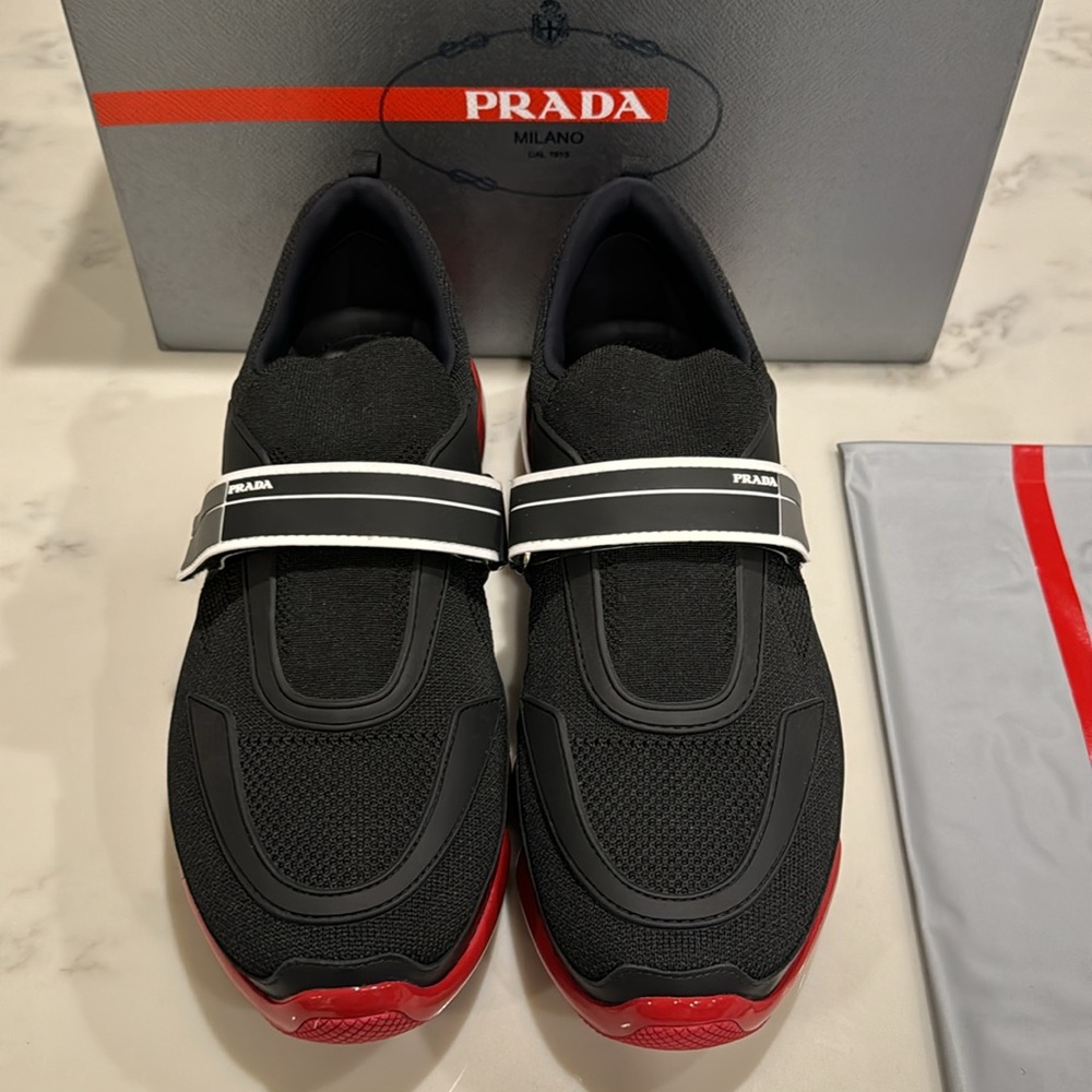 Prada Cloudbust Thunder Sneakers | Black/Red | Men’s Size 8.5